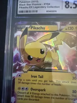 Pikachu EX XY84 EX Legendary Collection Black Star Promos CGC 8.5 Pokemon 2015 - Image 4