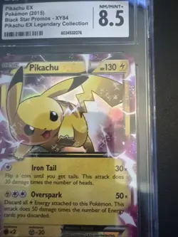 Pikachu EX XY84 EX Legendary Collection Black Star Promos CGC 8.5 Pokemon 2015 - Image 5