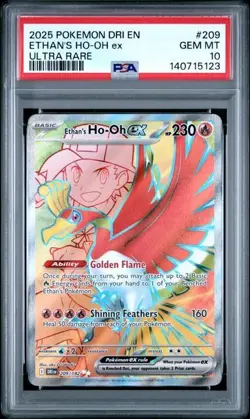 Ethans Ho-Oh ex 209/182 PSA 10 Full Art Destined Rivals Pokemon 2025 Ultra Rare - Image 1
