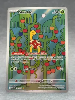 Pokemon - 136/132 Shuckle ME01 Mega Evolution Illustration Rare Holo NM TCG ME - Image 1