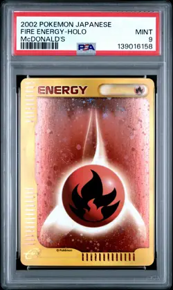 2002 POKEMON JPN MCDONALD'S FIRE ENERGY-HOLO PSA 9 - Image 1