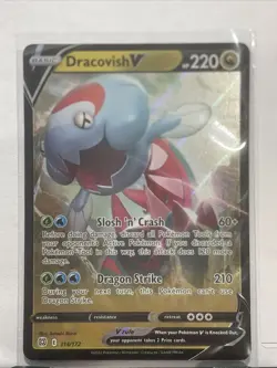 2022 Dracovish V 114/172 Swsh09 Brilliant Stars Ultra Rare Holo Pokemon TCG NM - Image 1