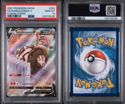 FA/SANDACONDA V FUSION STRIKE POKEMON SWSH FUSION STRIKE 2021 252 PSA 10 - Image 3