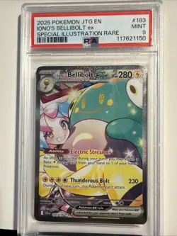 2025 POKEMON JTG EN-JOURNEY TOGETHER #183 IONO'S BELLIBOLT EX PSA 9 - Image 1