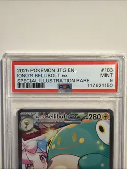 2025 POKEMON JTG EN-JOURNEY TOGETHER #183 IONO'S BELLIBOLT EX PSA 9 - Image 4