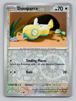 Reverse Holo Dunsparce 120/159 Common Journey Together Pokemon - Image 1
