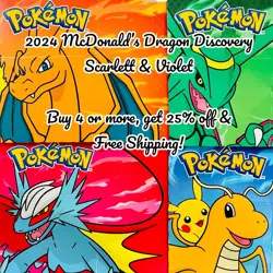 Pokemon 2024 McDonald’s Dragon Discovery YOU PICK Happy Meal Promo Reg & Holo - Image 1