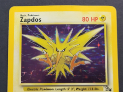 Fossil Pokemon TCG Zapdos 15/62 Holo Rare Holo HP/DMG - Image 4