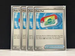 4x Poke Pad 081/088 x4 - NM Perfect Order Pokemon Playset ME03 - Image 1