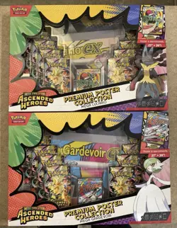 Pokemon Ascended Heroes Premium Poster Collection Set Lucario Gardevoir - Image 1