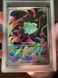pokemon Bulbasaur 133/132 Me01: Mega Evolution IR W/ Graded case Not Graded NM - Image 2