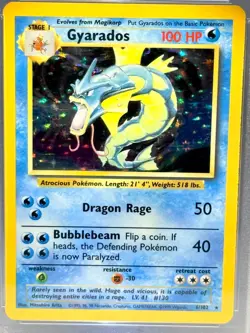 VINTAGE PSA POKEMON GAME "GYRADOS" HOLO BASE SET #6 (PSA EX-MT 6) RARE *CLASSIC* - Image 3