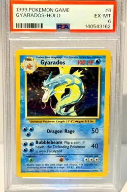 VINTAGE PSA POKEMON GAME "GYRADOS" HOLO BASE SET #6 (PSA EX-MT 6) RARE *CLASSIC* - Image 5