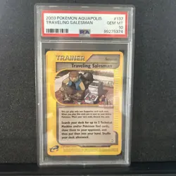 2003 POKEMON AQUAPOLIS #137 TRAVELING SALESMAN PSA 10 - Image 1