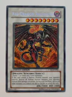 Red Dragon Archfiend CT05-EN002 2008 Collectors Tin Secret Rare Yu-Gi-Oh! LP - Image 1