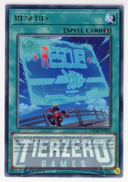 Yugioh MZMI-EN078 RESCUE! Rare 1st Edition NM/LP - Image 1