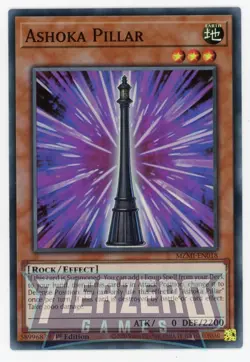 Yugioh MZMI-EN018 Ashoka Pillar Super Rare 1st Edition NM/LP - Image 1
