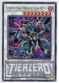 Yugioh MZMI-EN059 Supreme King Dragon Clear Wing Rare 1st Edition NM/LP - Image 1