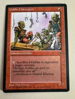 Goblin Chirurgeon V3 MTG - Fallen Empires - ©1994 NM/EX - Image 1