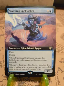 MTG Smirking Spelljacker Commander: Outlaws of Thunder Junction Extended Art NM - Image 1