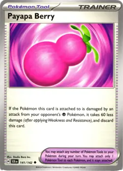 Pokemon Stellar Crown Payapa Berry Trainer Regular Uncommon Card - Image 1