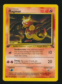 1999 Pokemon FOSSIL (WOTC) -#39 MAGMAR (Uncommon) *1st Edition* - Image 1