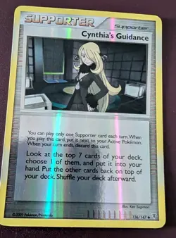 Pokemon Cynthia's Guidance 136/147 Reverse Holo (LP) - Image 1