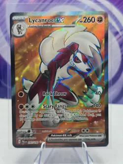 Lycanroc ex 241/193 Full Art Ultra Rare Holo Pokemon 2023 Paldea Evolved NM - Image 1