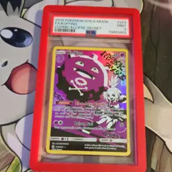 2019 Pokemon Sun & Moon Cosmic Eclipse #243 Full Art Koffing PSA 9 MINT - Image 1