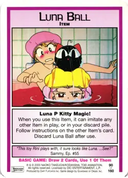 Sailor Moon CCG Premier Edition Luna Ball - Item Trading Card - Image 1