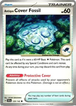 Pokemon Stellar Crown Antique Cover Fossil Trainer Regular Common Card - Image 1