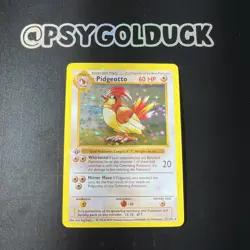 Base set Pidgeotto Pokemon Holographic Card See Description B1 - Image 1