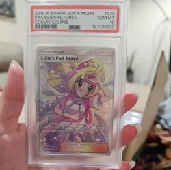 2019 POKEMON SUN & MOON COSMIC ECLIPSE #230 FULL ART/LILLIE'S FULL FORCE PSA 10 - Image 1