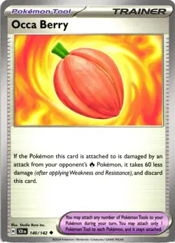 Pokemon Stellar Crown Occa Berry Trainer Regular Uncommon Card - Image 1