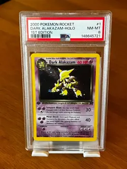 Dark Alakazam (1st Edition) 1/82 Team Rocket Holo - Pokemon TCG 2000 - Image 1