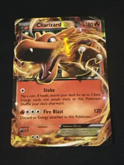 Pokemon Charizard EX 11/106 Flashfire Ultra Rare Holo 180 HP Fire Blast Card - Image 1