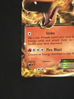 Pokemon Charizard EX 11/106 Flashfire Ultra Rare Holo 180 HP Fire Blast Card - Image 2