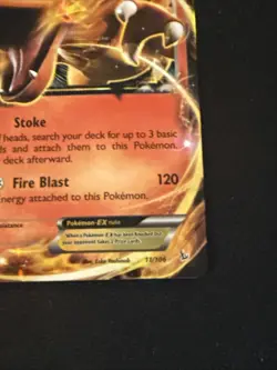 Pokemon Charizard EX 11/106 Flashfire Ultra Rare Holo 180 HP Fire Blast Card - Image 3