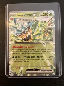Teal Mask Ogerpon EX #025/167 NM - Pokemon Twilight Masquerade - Image 1