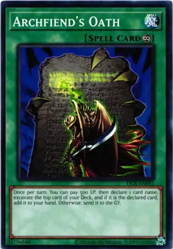 Yu-Gi-Oh Dark Crisis (25th Anniversary) Archfiend's Oath Regular Common Card - Image 1