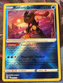 Pokemon TCG Radiant Greninja Astral Radiance 046/189 Holo Radiant Rare, NM - Image 1
