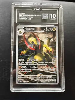 2025 Pokemon Black Bolt BLK En Haxorus Illustration Rare #147 TAG 10 Gem Mint - Image 1