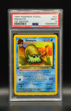 Omanyte 1st Edition 1999 Pokemon Fossil #52 WOTC PSA 9 - Image 1