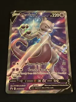Mewtwo V SWSH229 NM Full Art Promo Rare Pokemon Card - Image 1