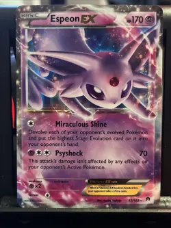 Pokemon Espeon EX Holo Ultra Rare TCG Card 52/122 XY Breakpoint - Image 1