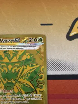 Teal Mask Ogerpon Ex 177/131 Prismatic Evolutions Gold Holo Full Art Pokemon TCG - Image 5