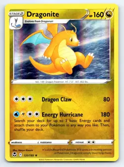 Pokemon Dragonite SWSH12: Silver Tempest SWSH12 Holo 131/195 NM TCG - Image 1