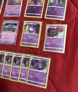 Pokemon Lot Of 9 Gengar Holo + Gastly & Haunter Reverse Holo - Image 2