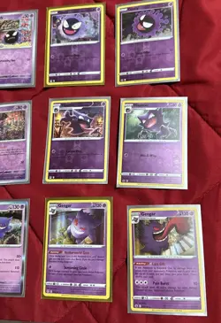 Pokemon Lot Of 9 Gengar Holo + Gastly & Haunter Reverse Holo - Image 3