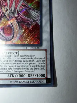 Yu-Gi-Oh Majestic Red Dragon Limited Edition Secret Rare Card CT07-EN001 - Image 3